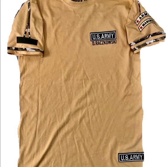 military t-shirt reads especially for you with your name and surname - Picture 5 of 6